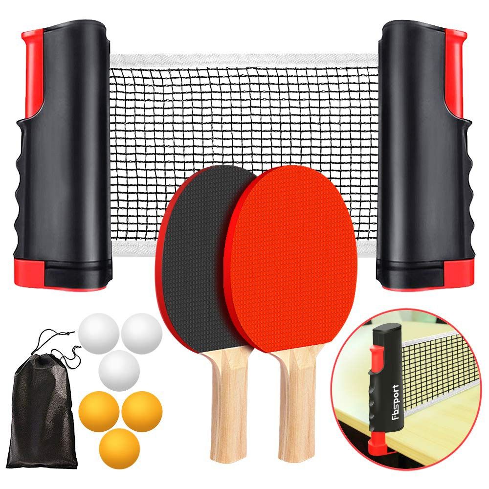 Table Tennis Drawing - Set Completo di Rete Retrattile per