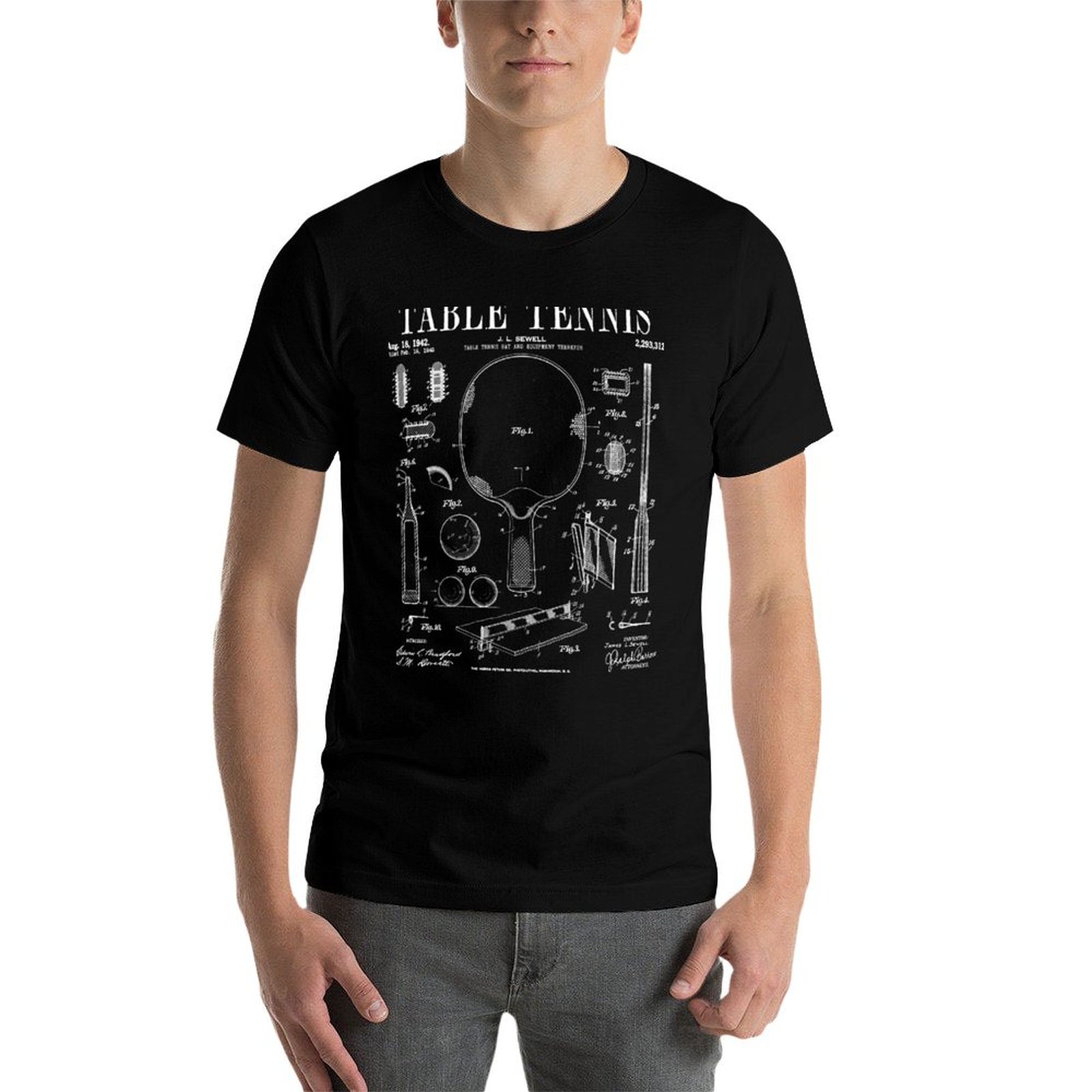 T-shirt da uomo in cotone 100% - Table Tennis Drawing recensione e prezzo